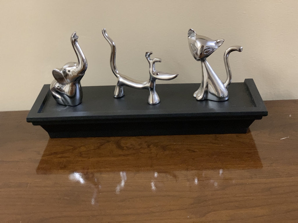 Vibhsa Dog Cat & Elephant Ring Holders Set - Silver - Che Cose Belle