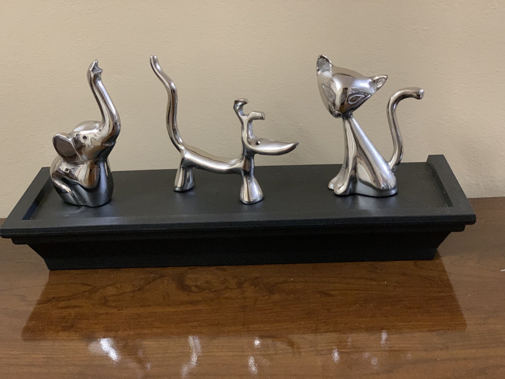 Vibhsa Dog Cat & Elephant Ring Holders Set - Silver - Che Cose Belle