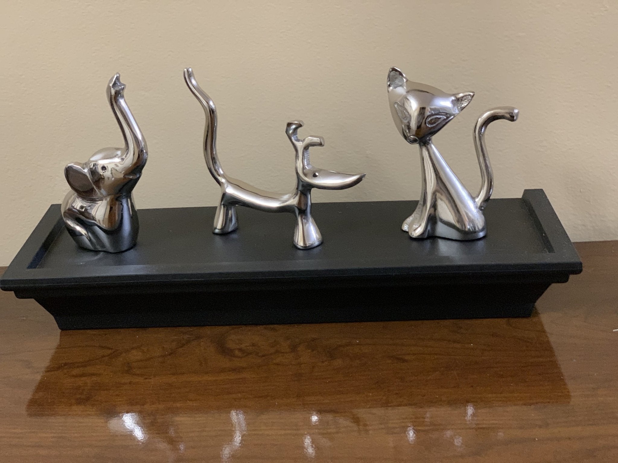 Vibhsa Dog Cat & Elephant Ring Holders Set - Silver - Che Cose Belle