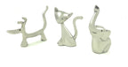 Vibhsa Dog Cat & Elephant Ring Holders Set - Silver - Che Cose Belle