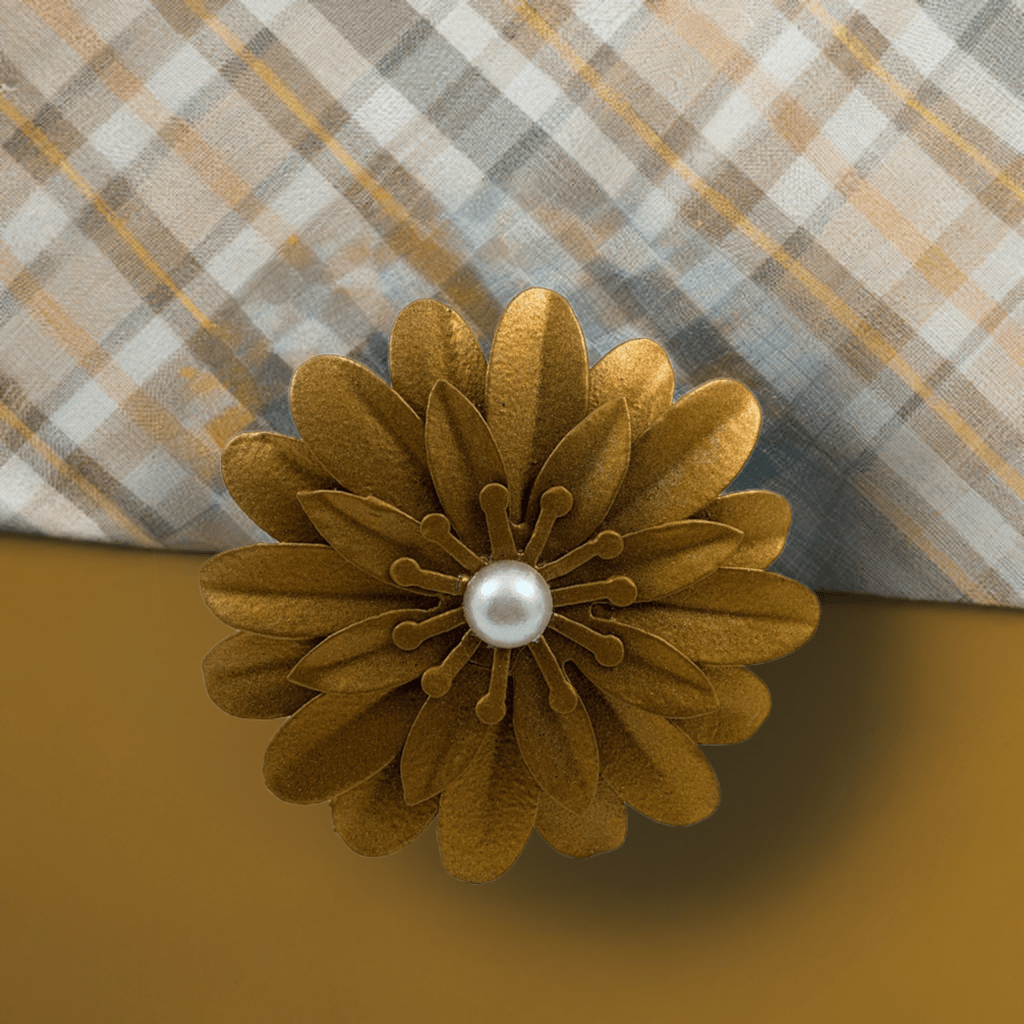Vibhsa Golden Floral Set of 4 Napkin Rings - Che Cose Belle