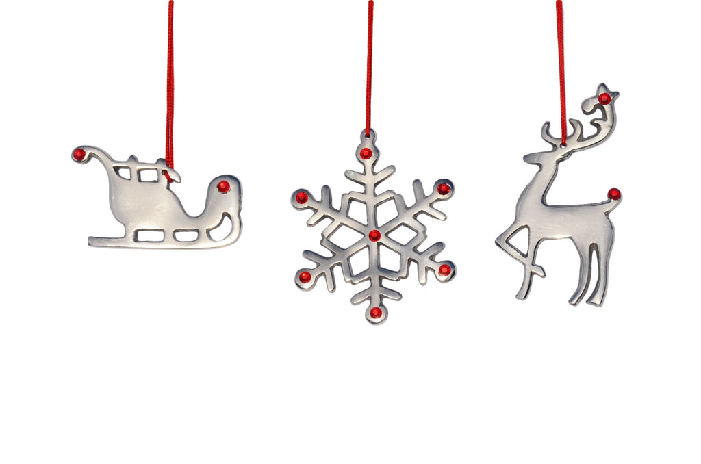 Vibhsa Sleigh Christmas Tree Ornament Decorations Set of 4 - Che Cose Belle