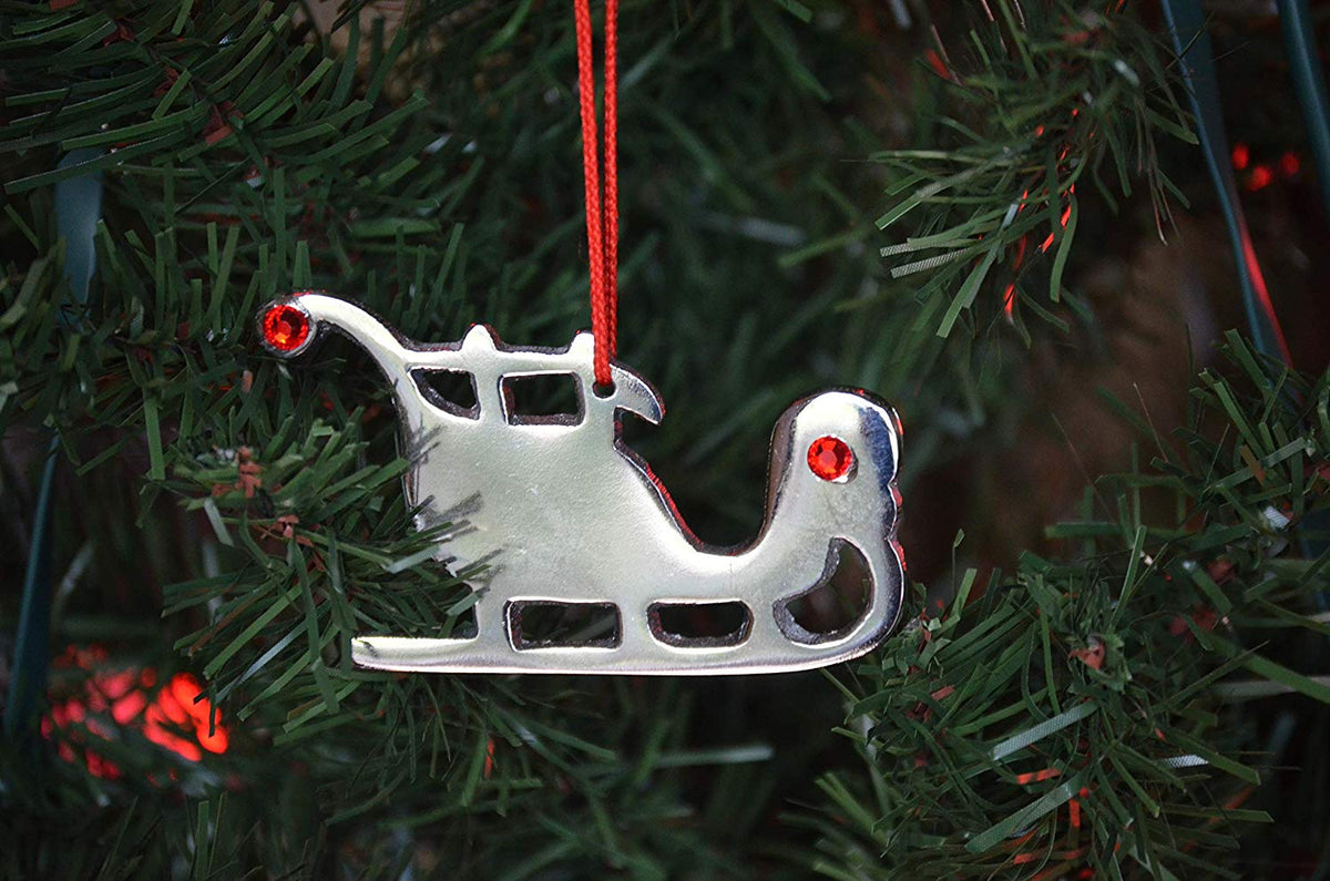 Vibhsa Sleigh Christmas Tree Ornament Decorations Set of 4 - Che Cose Belle
