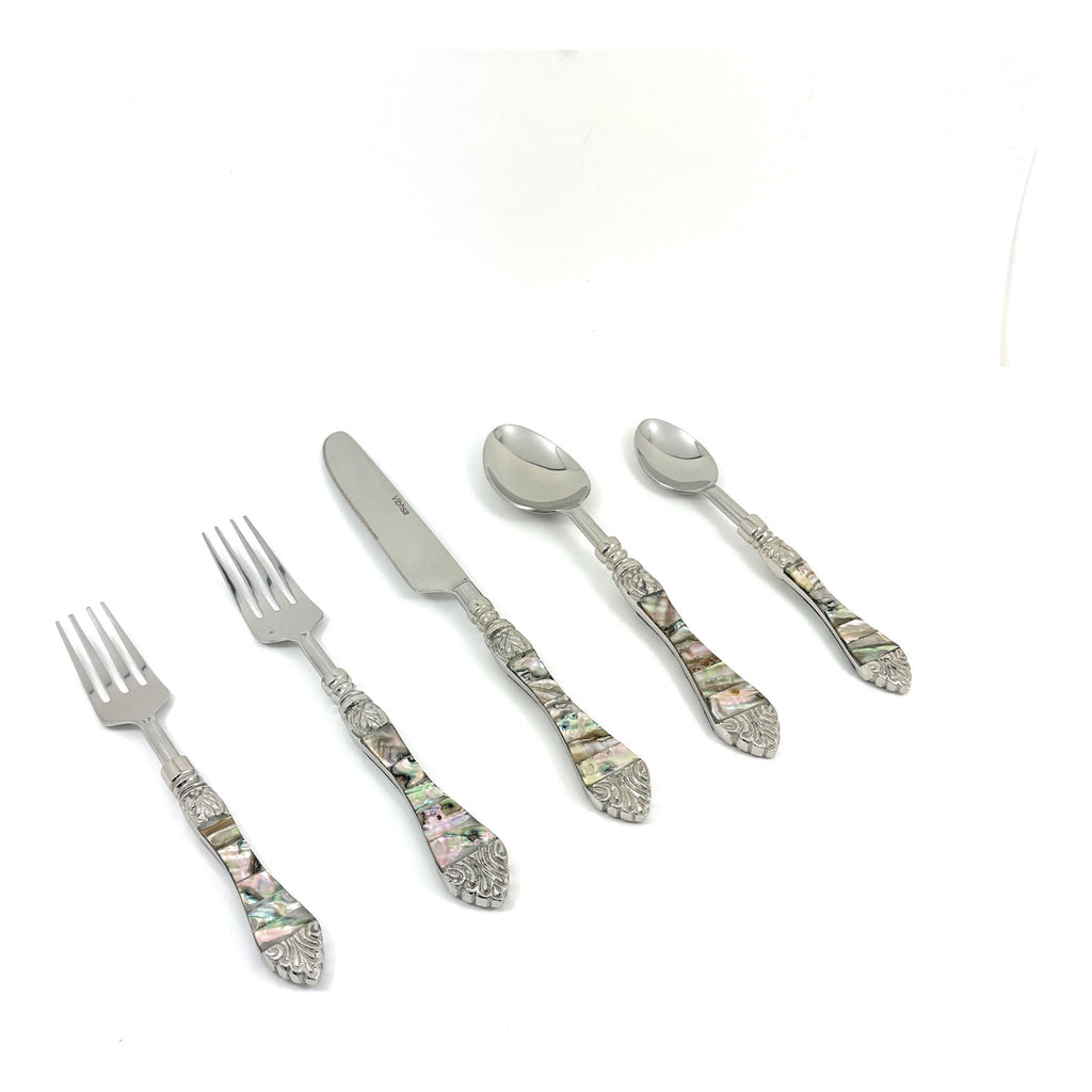 Vibhsa Stainless Steel Flatware set of 20 with Seawork Handle - Che Cose Belle