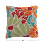 Vibrant Square Tufted Floral Throw Pillow | Indoor & Outdoor - Che Cose Belle
