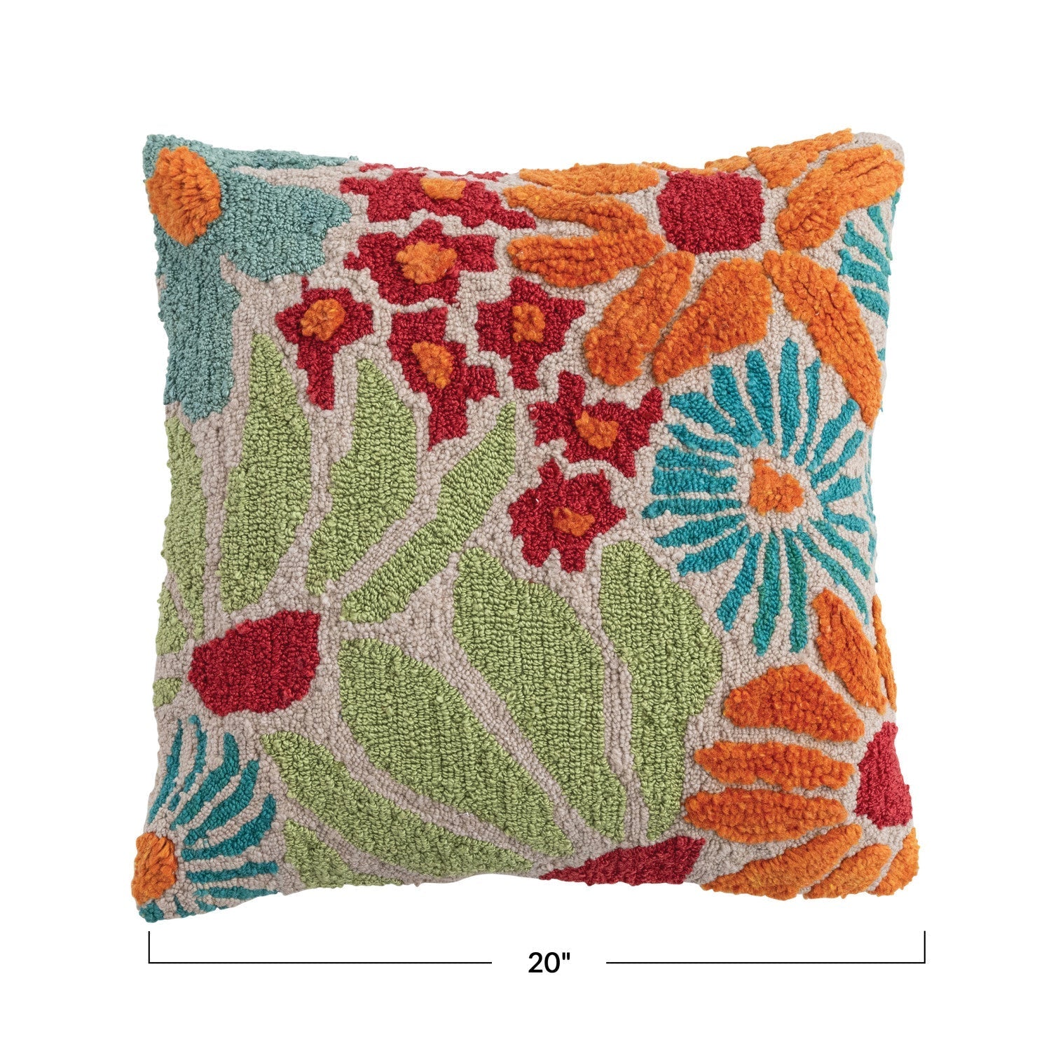 Vibrant Square Tufted Floral Throw Pillow | Indoor & Outdoor - Che Cose Belle