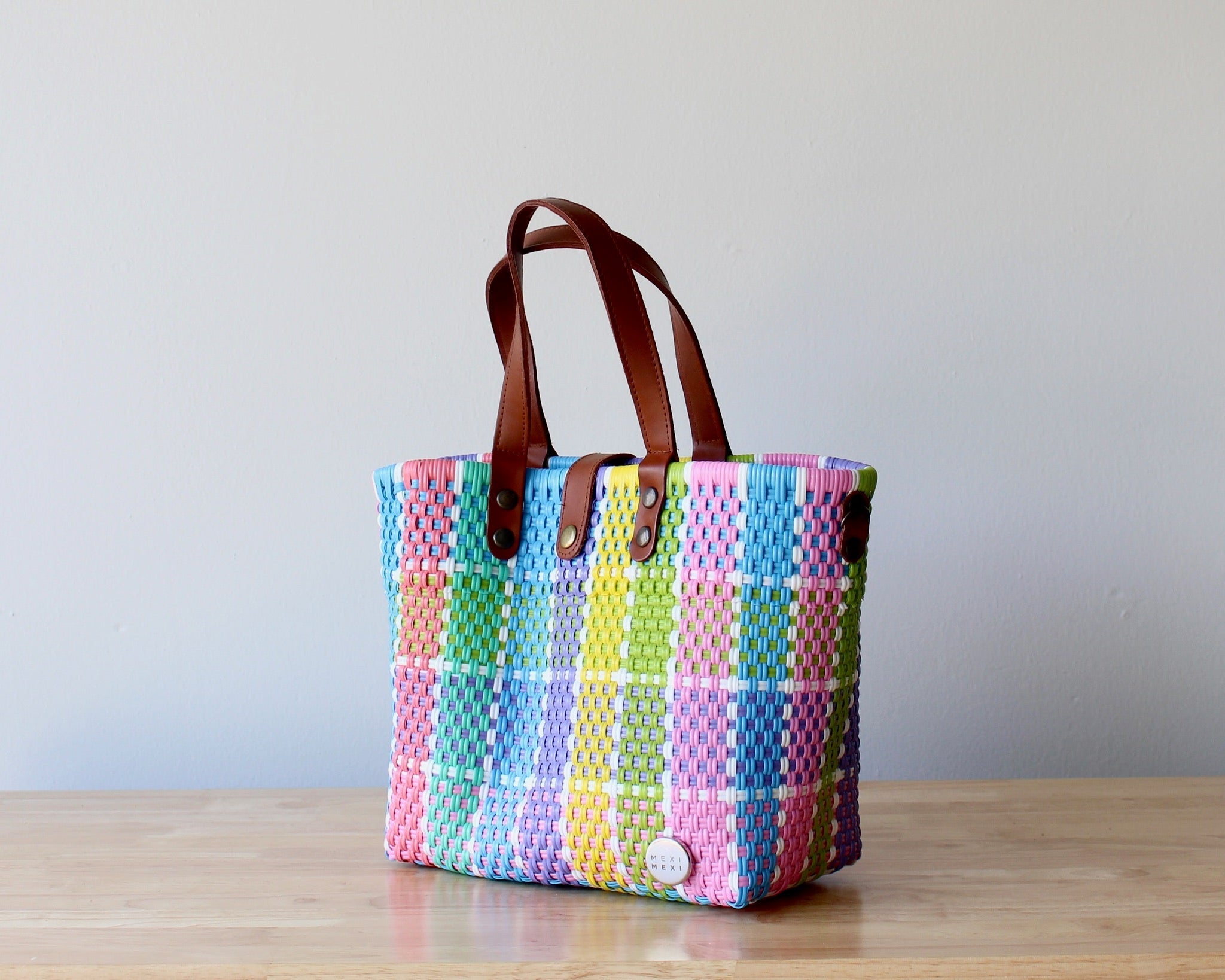 Vida Woven Purse – Pastel Plaid - Che Cose Belle