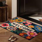 VIKAMA Beautiful Flower Doormat Non-slip Floor Mat Absorbent Bathroom Mat Rug For Bedroom Living Room Carpet Welcome Mat - Che Cose Belle
