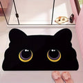 VIKAMA Black Cat Floor Mat Cute Cartoon Bathroom Mat Waterproof Non-slip Doormat Toilet Floor Rug Welcome Mat Home Decoration - Che Cose Belle