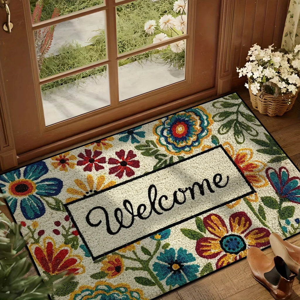 VIKAMA Bright Flower Carpet Garden Doormat Welcome Mat Rug For Bedroom Living Room Carpet Outdoor Carpet Home Decor - Che Cose Belle