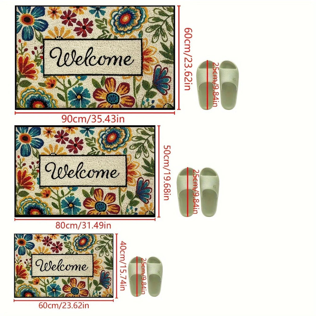 VIKAMA Bright Flower Carpet Garden Doormat Welcome Mat Rug For Bedroom Living Room Carpet Outdoor Carpet Home Decor - Che Cose Belle