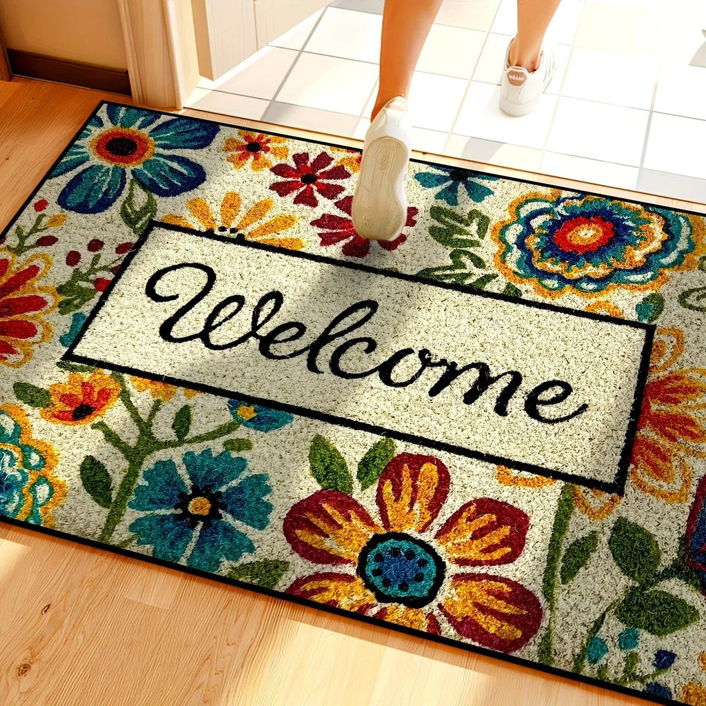 VIKAMA Bright Flower Carpet Garden Doormat Welcome Mat Rug For Bedroom Living Room Carpet Outdoor Carpet Home Decor - Che Cose Belle