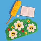 VIKAMA Cartoon Rainbow Floral Rug Soft Non-Slip Doormat For Home Use Bathroom Mat Bedside Rug For Bedroom Home Decor - Che Cose Belle