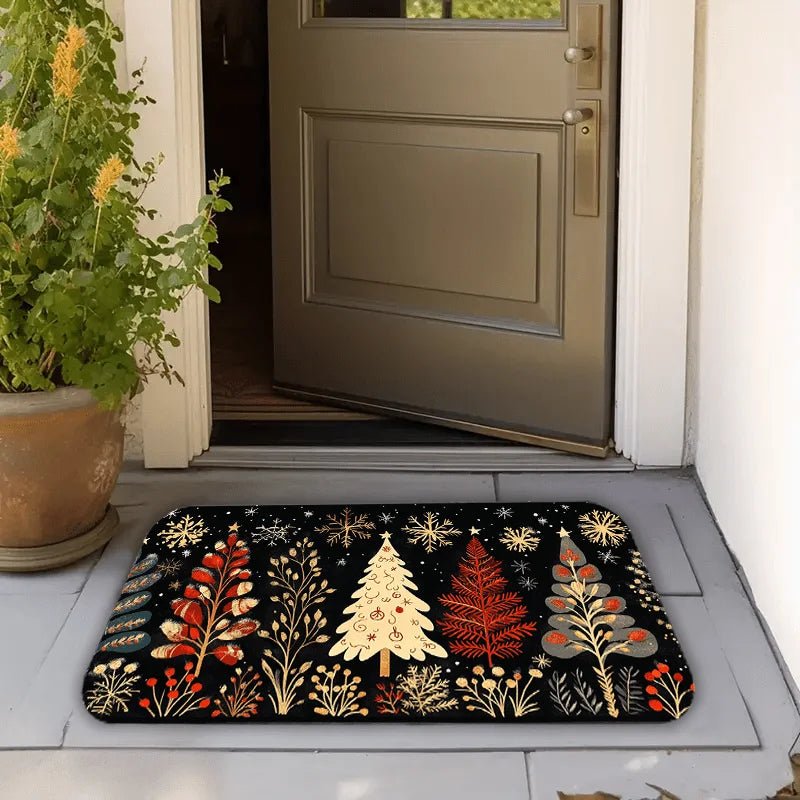 VIKAMA Christmas Carpet Christmas Tree CarpetKitchen Rug Long Carpet Absorbent Doormat Carpet For Live Room Sofa Floor Mat - Che Cose Belle