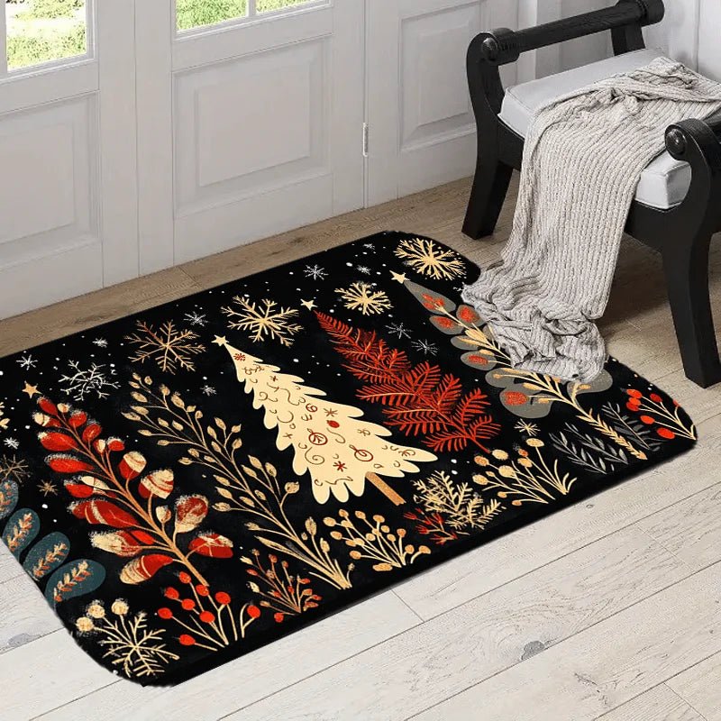 VIKAMA Christmas Carpet Christmas Tree CarpetKitchen Rug Long Carpet Absorbent Doormat Carpet For Live Room Sofa Floor Mat - Che Cose Belle