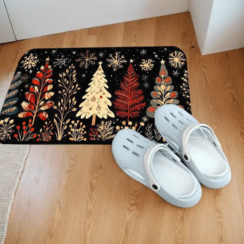 VIKAMA Christmas Carpet Christmas Tree CarpetKitchen Rug Long Carpet Absorbent Doormat Carpet For Live Room Sofa Floor Mat - Che Cose Belle