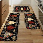 VIKAMA Christmas Carpet Christmas Tree CarpetKitchen Rug Long Carpet Absorbent Doormat Carpet For Live Room Sofa Floor Mat - Che Cose Belle