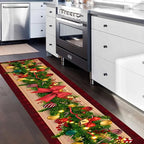 VIKAMA Christmas Carpet Long Carpet Hallway Rug Soft Living Room Carpet Rug For Bedroom Doormat Welcome Mat Christmas Decoration - Che Cose Belle