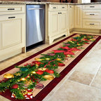 VIKAMA Christmas Carpet Long Carpet Hallway Rug Soft Living Room Carpet Rug For Bedroom Doormat Welcome Mat Christmas Decoration - Che Cose Belle