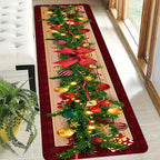 VIKAMA Christmas Carpet Long Carpet Hallway Rug Soft Living Room Carpet Rug For Bedroom Doormat Welcome Mat Christmas Decoration - Che Cose Belle