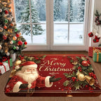 VIKAMA Merry Christmas Welcome Doormat Easy-Clean Home Décor Christmas Carpet Indoor/Outdoor Entrance Decorative Mat - Che Cose Belle