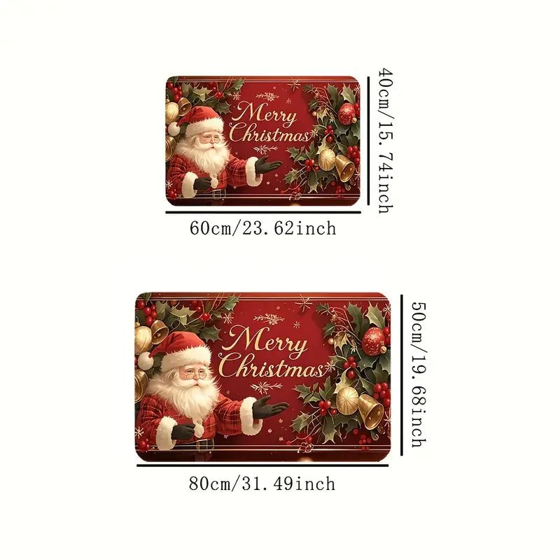 VIKAMA Merry Christmas Welcome Doormat Easy-Clean Home Décor Christmas Carpet Indoor/Outdoor Entrance Decorative Mat - Che Cose Belle