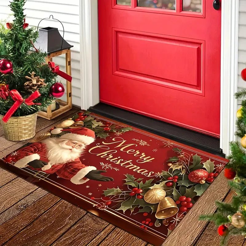 VIKAMA Merry Christmas Welcome Doormat Easy-Clean Home Décor Christmas Carpet Indoor/Outdoor Entrance Decorative Mat - Che Cose Belle