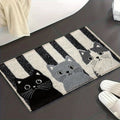 VIKAMA Striped Cartoon Cat Carpet Soft Doormat Waterproof Floor Mat Rug For Bedroom Carpet For Live Room Outdoor Carpet Home Dec - Che Cose Belle