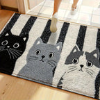 VIKAMA Striped Cartoon Cat Carpet Soft Doormat Waterproof Floor Mat Rug For Bedroom Carpet For Live Room Outdoor Carpet Home Dec - Che Cose Belle