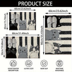 VIKAMA Striped Cartoon Cat Carpet Soft Doormat Waterproof Floor Mat Rug For Bedroom Carpet For Live Room Outdoor Carpet Home Dec - Che Cose Belle