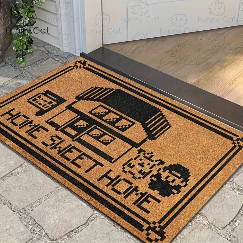 VIKAMA Sweet Home Carpet Creative Doormat Lightweight Welcome Mat Machine Washable Living Room Carpet Rug For Bedroom Home Dec - Che Cose Belle