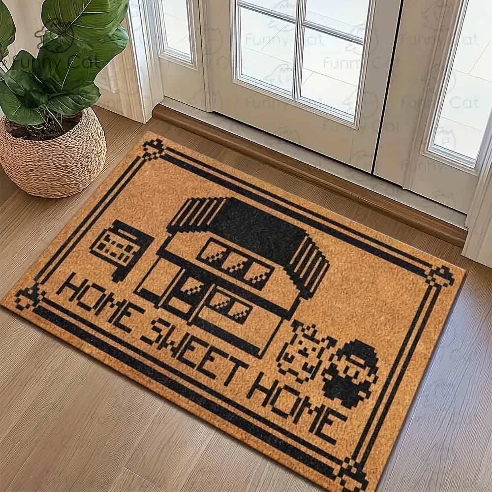 VIKAMA Sweet Home Carpet Creative Doormat Lightweight Welcome Mat Machine Washable Living Room Carpet Rug For Bedroom Home Dec - Che Cose Belle