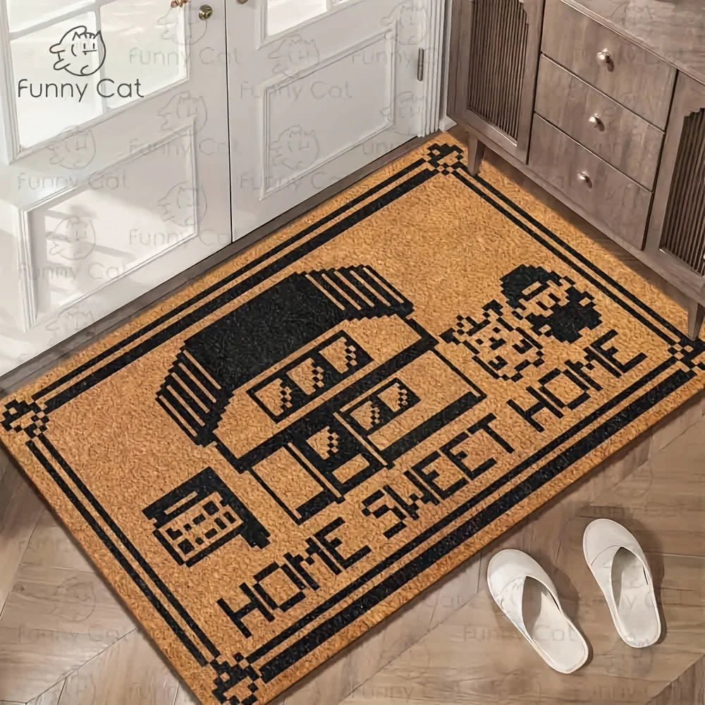 VIKAMA Sweet Home Carpet Creative Doormat Lightweight Welcome Mat Machine Washable Living Room Carpet Rug For Bedroom Home Dec - Che Cose Belle