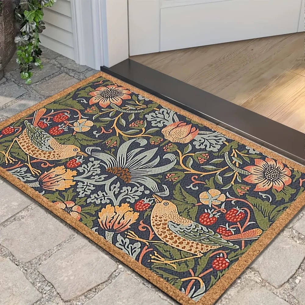 VIKAMA Vintage Carpet Premium Garden Pattern Doormat Welcome Mat Outdoor Carpet Rug For Bedroom Carpet For Live Room Home Decor - Che Cose Belle