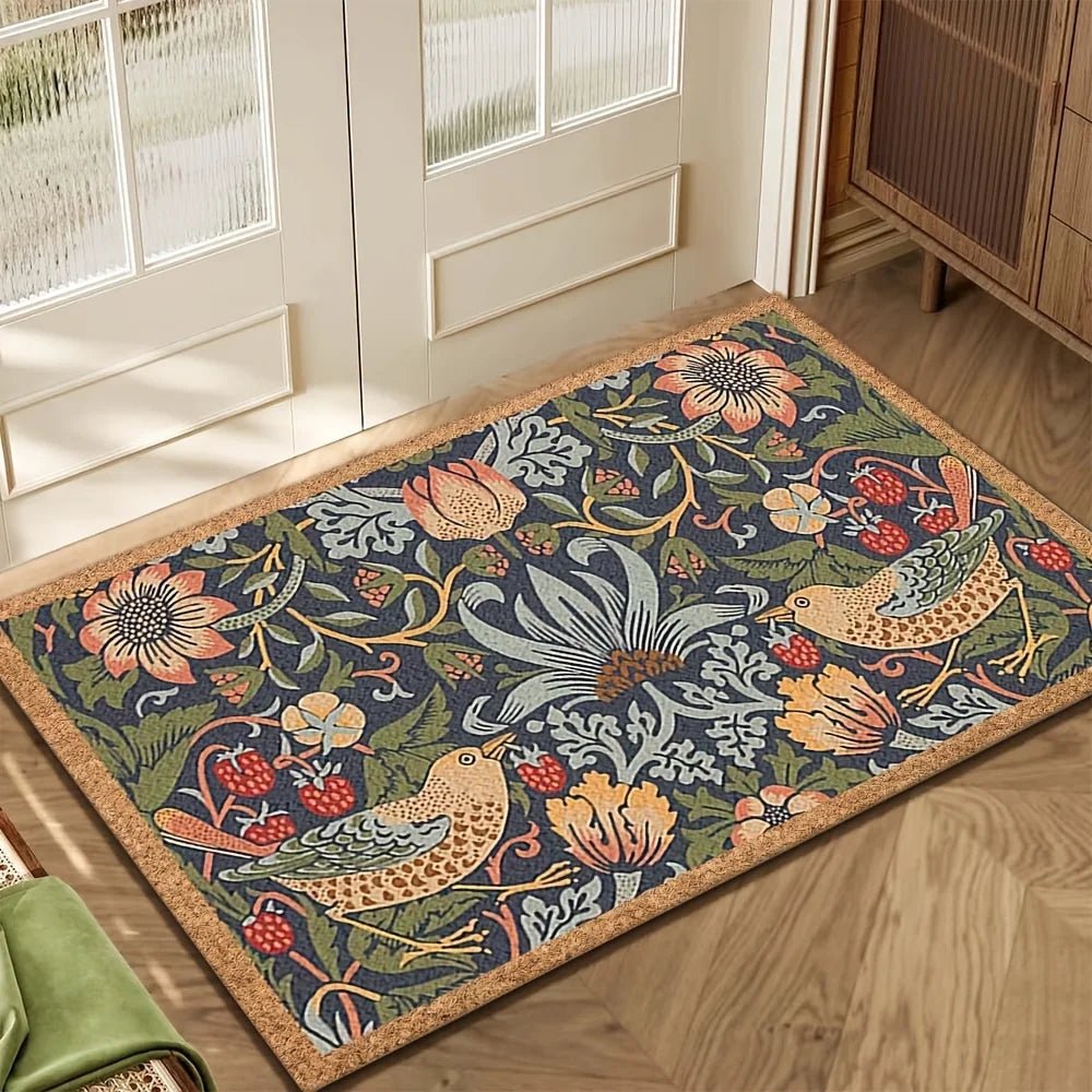VIKAMA Vintage Carpet Premium Garden Pattern Doormat Welcome Mat Outdoor Carpet Rug For Bedroom Carpet For Live Room Home Decor - Che Cose Belle