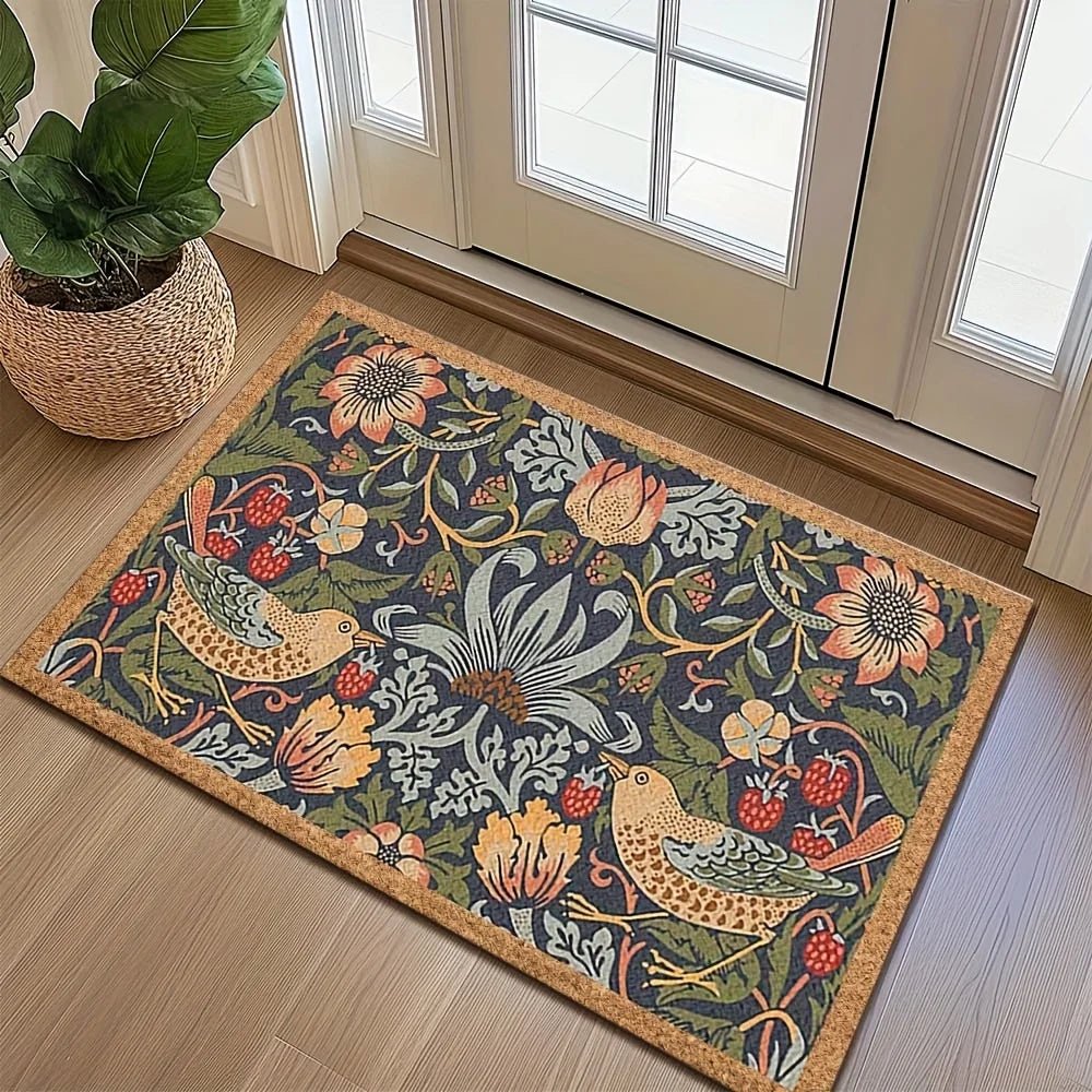 VIKAMA Vintage Carpet Premium Garden Pattern Doormat Welcome Mat Outdoor Carpet Rug For Bedroom Carpet For Live Room Home Decor - Che Cose Belle