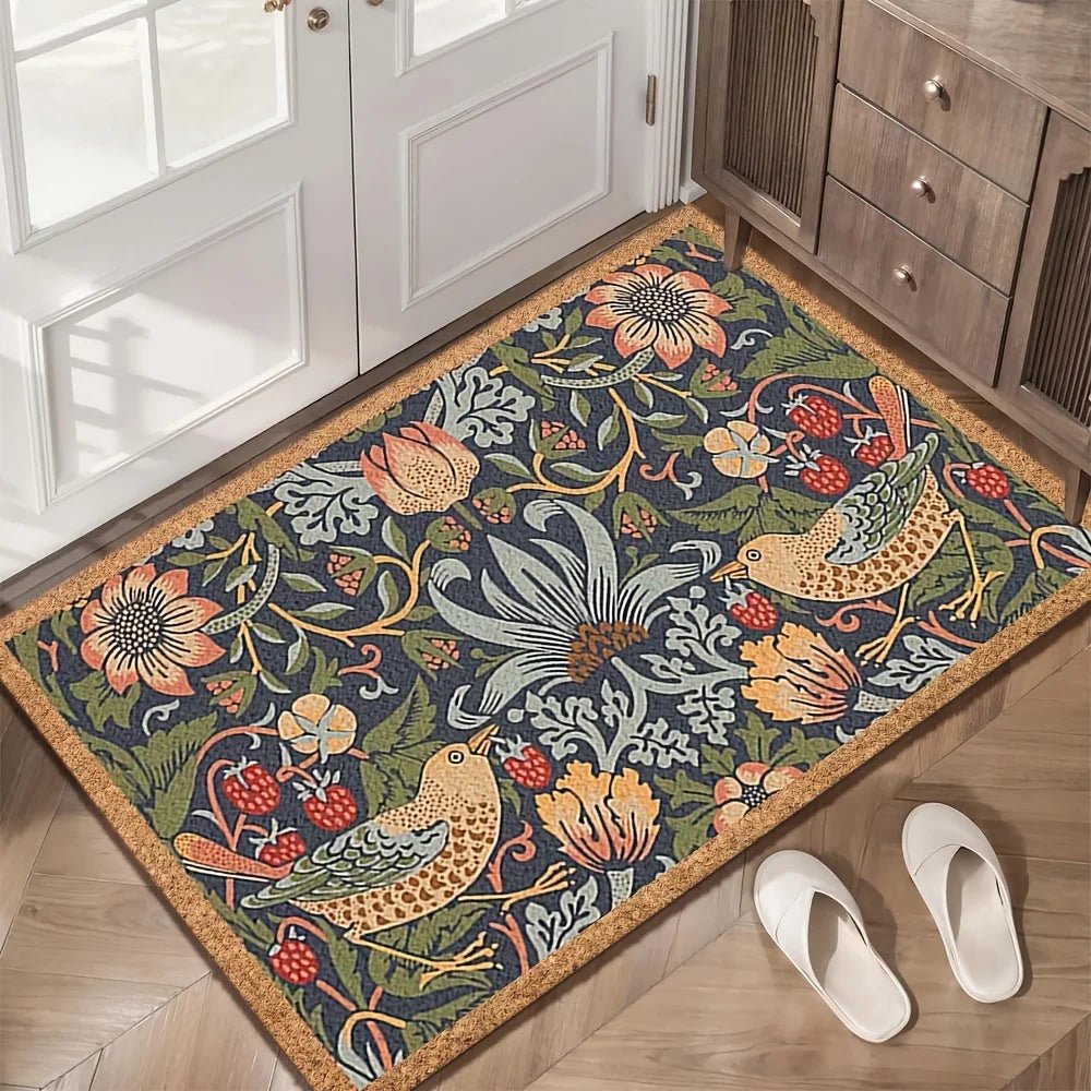 VIKAMA Vintage Carpet Premium Garden Pattern Doormat Welcome Mat Outdoor Carpet Rug For Bedroom Carpet For Live Room Home Decor - Che Cose Belle