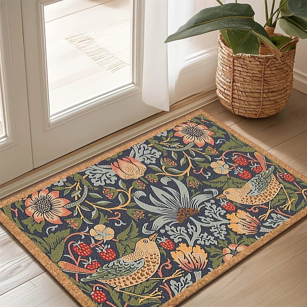 VIKAMA Vintage Carpet Premium Garden Pattern Doormat Welcome Mat Outdoor Carpet Rug For Bedroom Carpet For Live Room Home Decor - Che Cose Belle