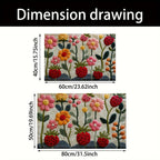 VIKAMA2D Garden Flower Doormat Rug For Bedroom Living Room Carpet Fireplace Floor Mat Kitchen Rug Non-slip Bathroom Mat Home Dec - Che Cose Belle