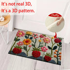 VIKAMA2D Garden Flower Doormat Rug For Bedroom Living Room Carpet Fireplace Floor Mat Kitchen Rug Non-slip Bathroom Mat Home Dec - Che Cose Belle
