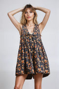 Vintage Bloom Denim Romper - Che Cose Belle
