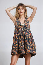 Vintage Bloom Denim Romper - Che Cose Belle