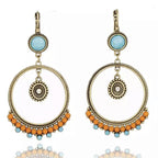 Vintage Boho Dangle Hoop Earrings - Che Cose Belle