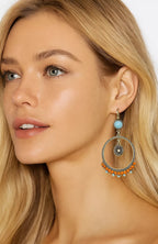 Vintage Boho Dangle Hoop Earrings - Che Cose Belle