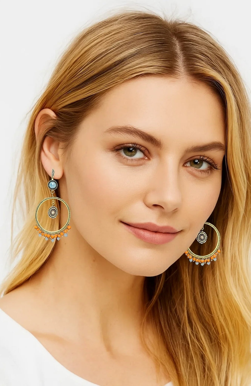 Vintage Boho Dangle Hoop Earrings - Che Cose Belle
