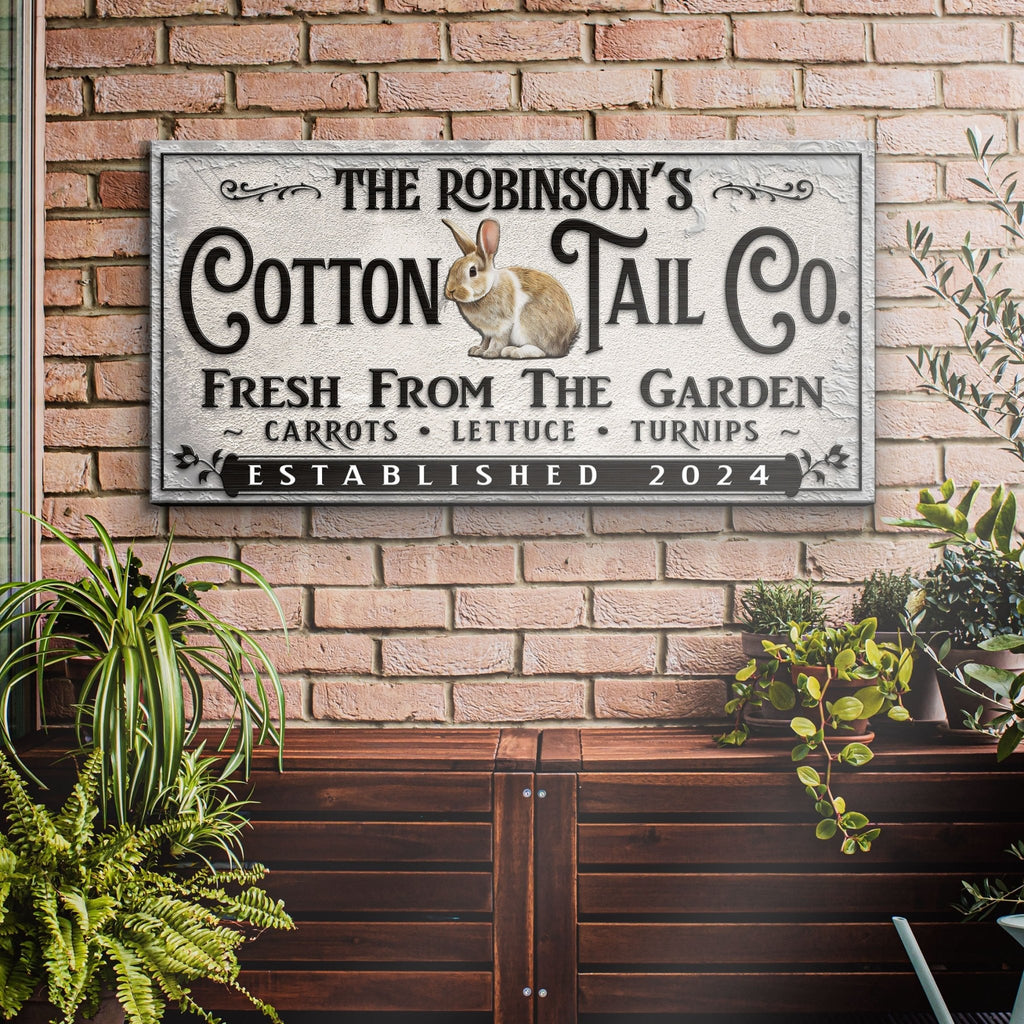 Vintage Cottontail Co Easter Sign - Che Cose Belle