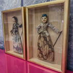 Vintage Framed Stick Puppet Set - Che Cose Belle