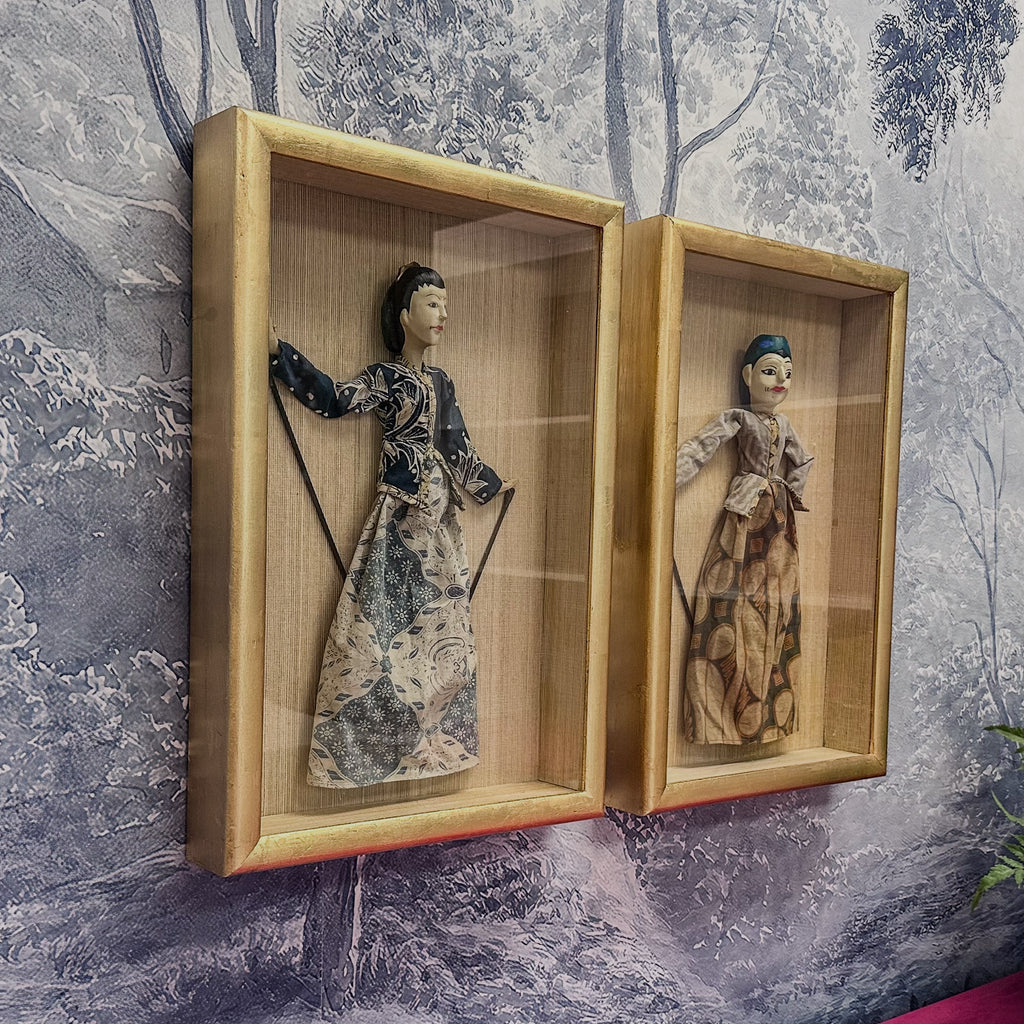 Vintage Framed Stick Puppet Set - Che Cose Belle