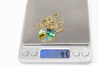 Vintage Glass Murano Millefiori Flowers Gold Vermeil Sterling Silver Necklace - Che Cose Belle