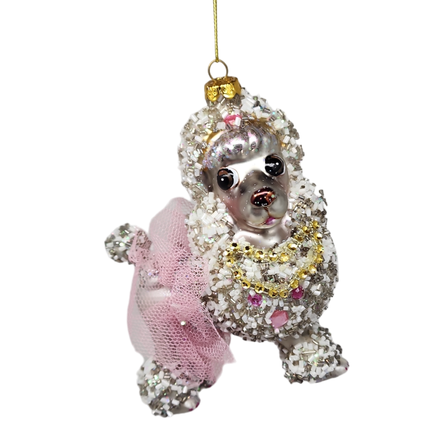Vintage Glass Poodle Ornament - Che Cose Belle